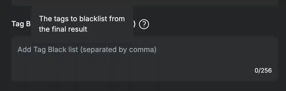 Moescape AI - Tags black List